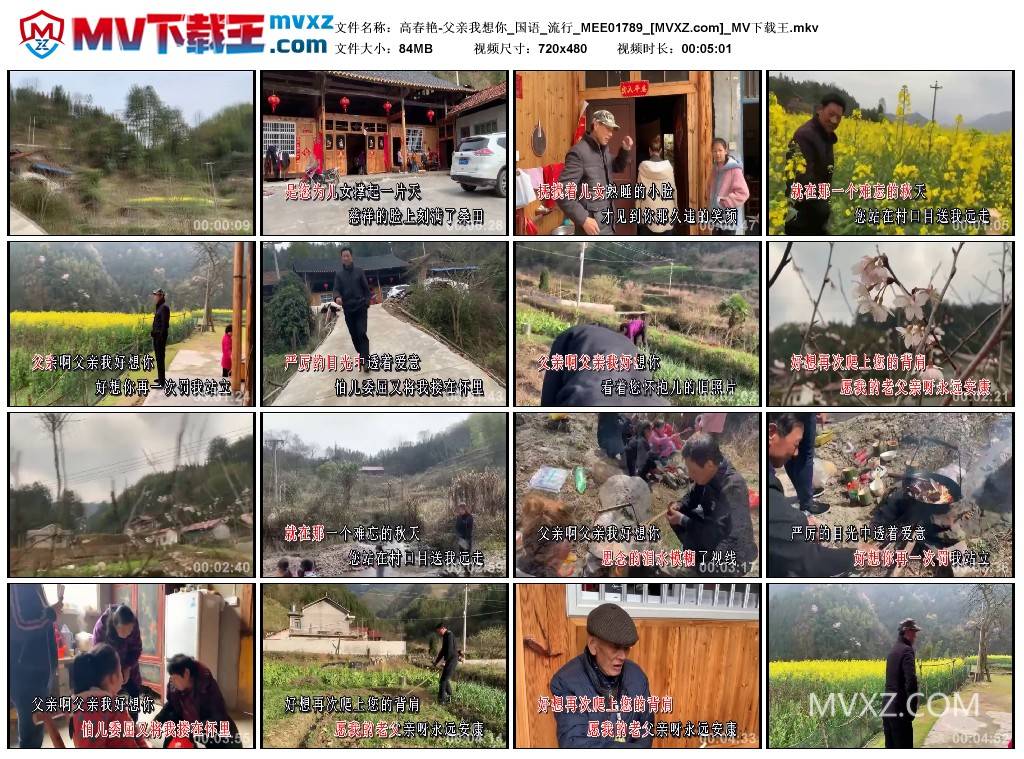 高春艳-父亲我想你_国语_流行_MEE01789